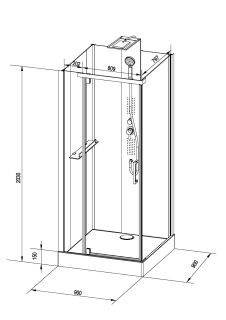 Душевая кабина Black & White Galaxy 8702900